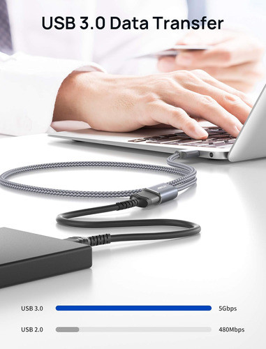 Jsaux Cable De Extensión Usb 3.0 De 10 Pies, Cable De Usb A 1