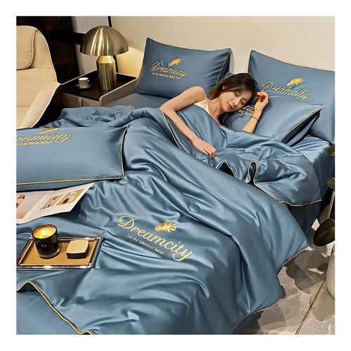 Aplicável A 4pcs Colcha De Verão Simples De Seda Gelada 150 0