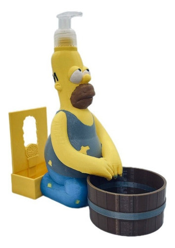 Homero Porta Esponja, Virulana Y Dispenser Detergente - D3d 1