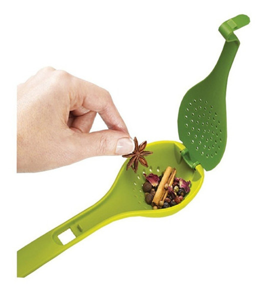 Colher Infusora Para Chá E Iguarias Sopa Comida Caseira 0