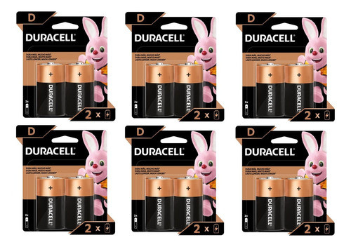 Duracell D2 Pilas Grande - Pack X 12 Unidades 0