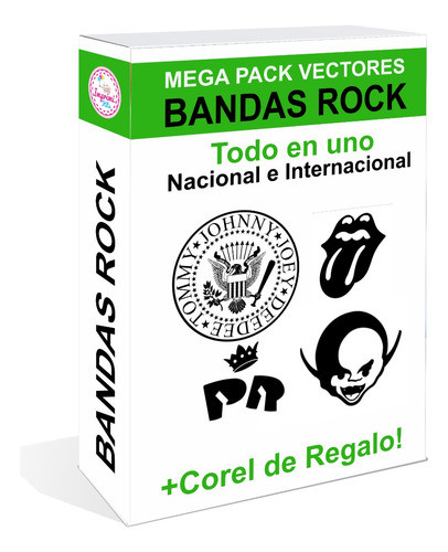 Mega Pack Vectores Logos Bandas Rock Nacional Internacional 0
