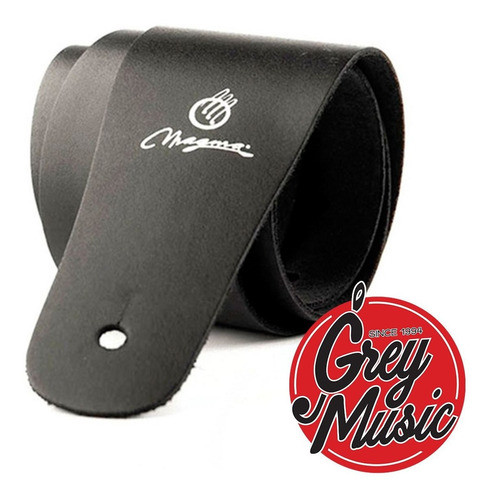 Correa Magma Smb01 Lisa Cuero Negro Con Logo 0