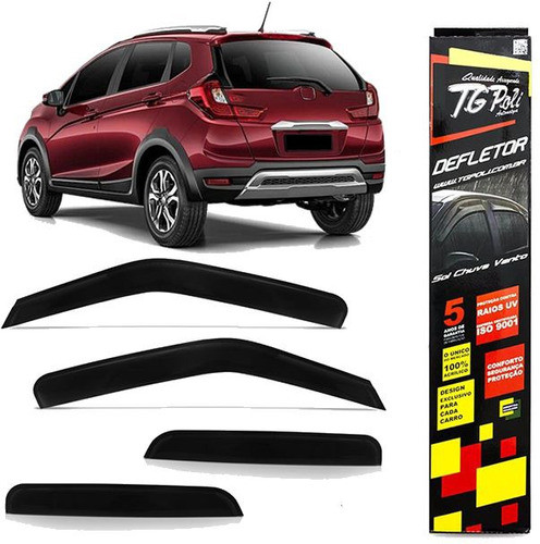 Calha Chuva Defletor Honda Wrv 2017 2018 2019 Tg Poli 0