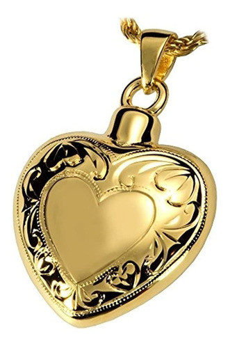 Memorial Galeria Mg3093gp Doble Grabada Corazon 14 K Oropl 0