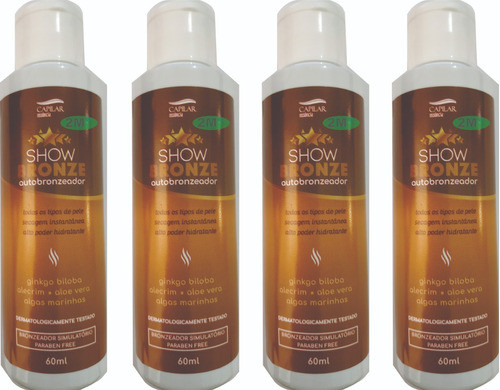 4 Show Bronze Bronzeamento Instantâneo Secagem Rapida 60 Ml 0