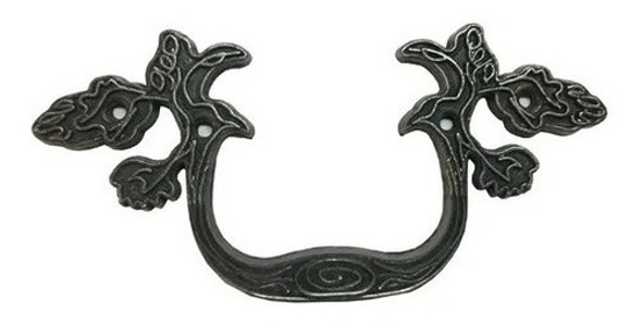 Herraje Manija Mueble Vintage Provenzal Grande Plata Vieja 0