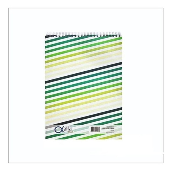 Block A6 Con Espiral 80 Hojas Cuadriculado Alfa (x10 Unid.) 0