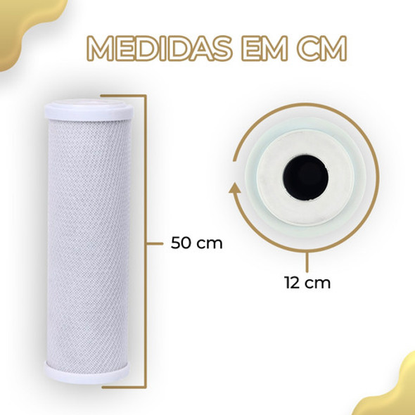 Filtro Água Carcaça 20 X 2,5+refil Carbon Block Remove Cloro 1 Filtro Água Carcaça 20 X 2,5+refil Carbon Block Remove Cloro 1