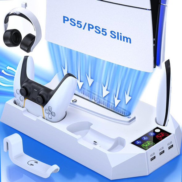 Estación De Enfriamiento Ps5 Slim Con Carga Y Accesorios 1