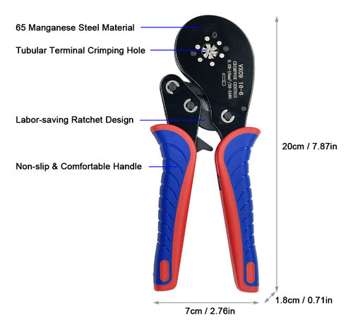 Terminal De Ponteira Tubular De 0,08-16 Mm² Multifuncional 1