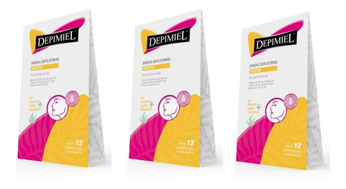 Kit Bandas Depilatorias Descartables Rostro Depimiel 3 Cajas 0