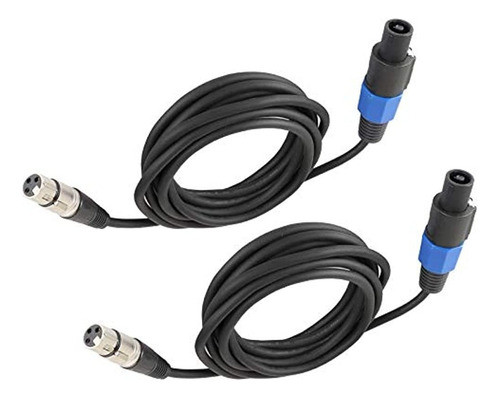 Hbu 10ft Pack De 2 Cables Speakon A Xlr - Conector De Audio 0