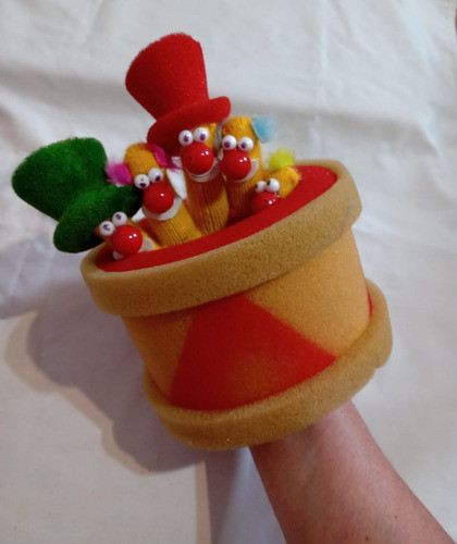 Titere De Guante: El Circo, 5 Payasos. 0