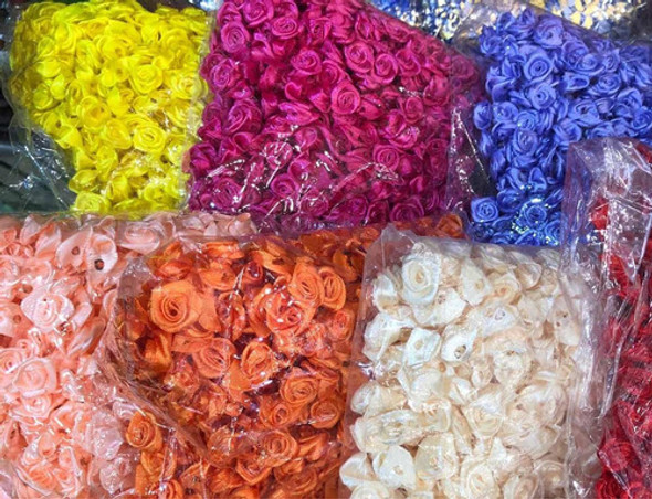 1000 Flores Rococo Raso 10 A 13mm. Un Color!! Oferta! 1