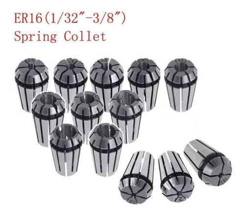 Er16 0,008 Mm Collar Del Resorte Conjunto 12pcs Cnc Fresador 1