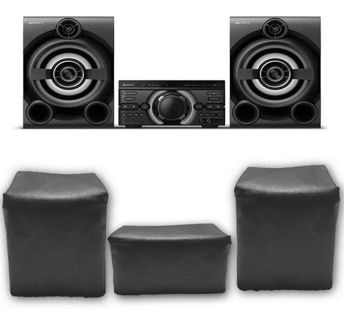 Kit 3 Capas Pra Mini System Mhc-m60d Impermeável Preta Uv 0