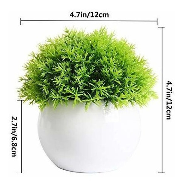 Feilanduo - 4 Piezas De Mini Plantas Artificiales En Maceta 1