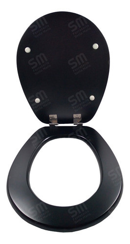 Asiento Inodoro Laqueado Compatible C/ Pilar Negro Mate 0