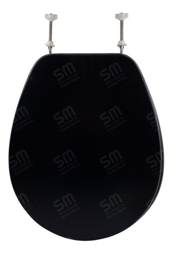 Asiento Inodoro Laqueado Compatible C/ Pilar Negro Mate 1
