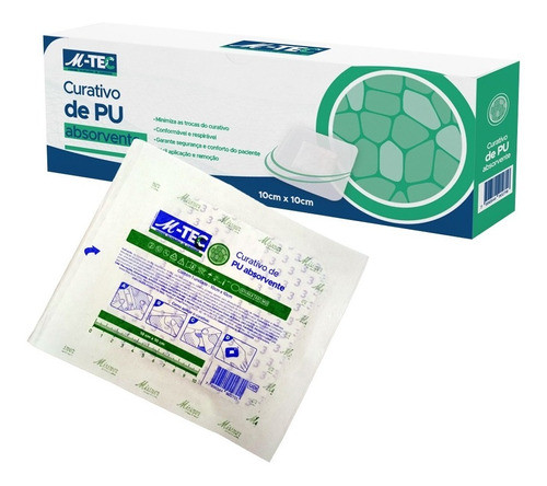Curativo Estéril De Pu Absorvente 10cm X 10cm - 10 Unidades 0
