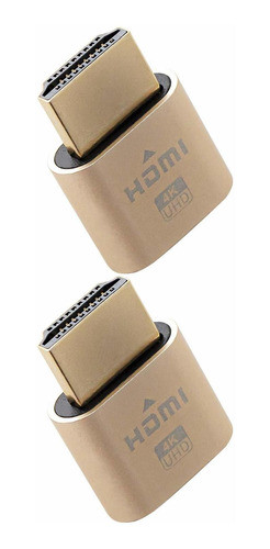 2 Hdmi Dummy Plug 4k Emulador Sin Cabeza Pantalla Fantasma 0