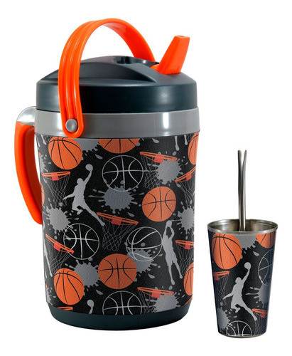 Set Terere Termo Vaso Bombilla, Basket Basketball 0