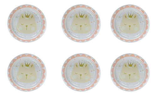 Platos Polipapel X 6 Unidades Gatito 1
