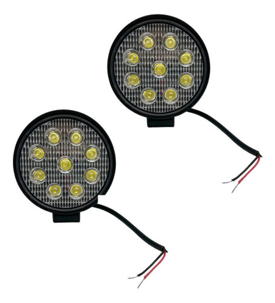 Kit 2 Faro Led 9 Reflector 27w Camión Tractor Agricola 0 Kit 2 Faro Led 9 Reflector 27w Camión Tractor Agricola 0