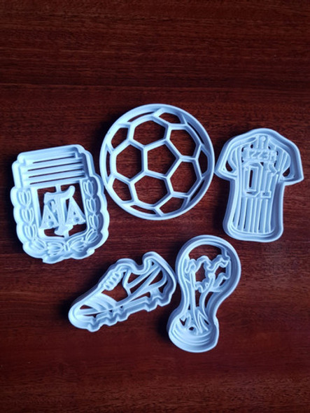Cortantes Para Galletitas, Porcelana Fria Copa Del Mundo X5 1
