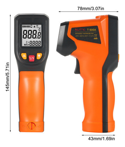 Termômetro Infravermelho Sem Contato Industrial 1