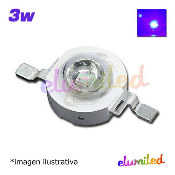 Led Chip 3 Watts Uv Ultravioleta 365-370nm Nanometros 1