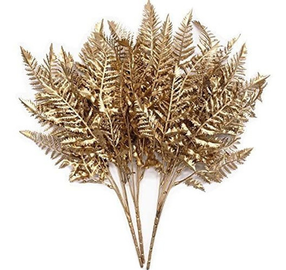 Ramas Doradas Artificiales -helecho Boston- Pack X 3u. 38cm 0