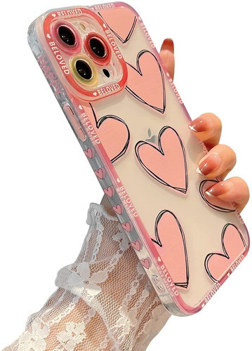 Funda Corazones Rosas Grandes Phylla Ins iPhone 13 Pro Max 0