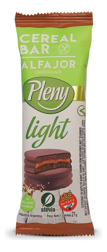 Barrita Sabor Alfajor Light Pleny Sin Tacc 30g Caja X40 1