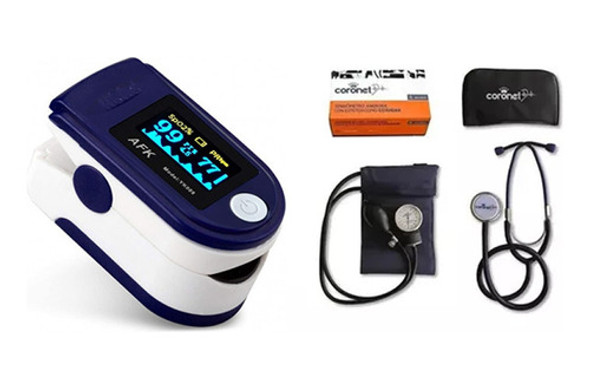 Kit Set Enfermeria Adulto Oximetro Tensiometro Estetoscopio 0