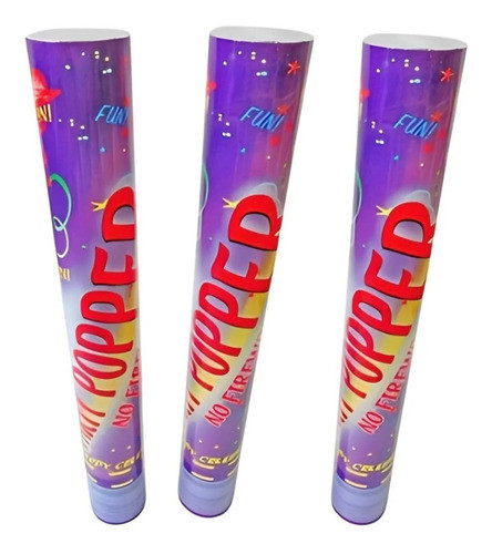 Lanza Papelitos De Colores De 60cm X 3 Unidades 1