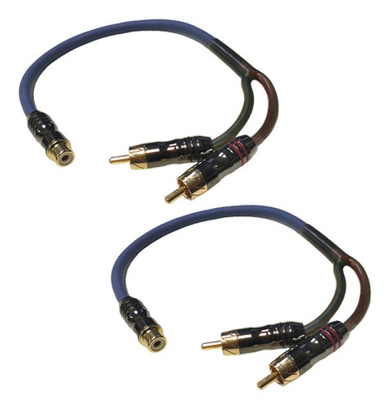 Cable Rca 1 Hembra 2 Macho Derivador Y 30cm X2 Unidades 0