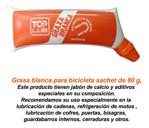 Grasa Blanca Block  .  80 Grs. Para Cadena Moto, Bicicleta. 1