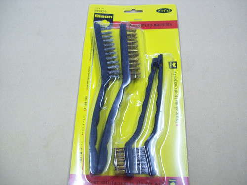 Set De Cepillos De Acero Bronce. 0