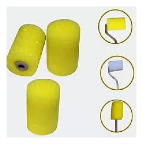 Refil Rolinho Pigmeu Mini 3.4 X 2.2 Cm - Pct 3 Und Ref: 04.1 0
