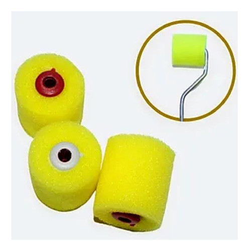 Refil Rolinho Pigmeu Mini 3.4 X 2.2 Cm - Pct 3 Und Ref: 04.1 1