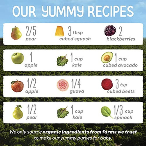 Happy Baby Organics Clearly Crafted Stage 2 Baby Food, 4 Fla 1 Happy Baby Organics Clearly Crafted Stage 2 Baby Food, 4 Fla 1