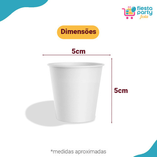 Copo Papel Branco Biodegradável 60ml Copinho De Café 100un 1