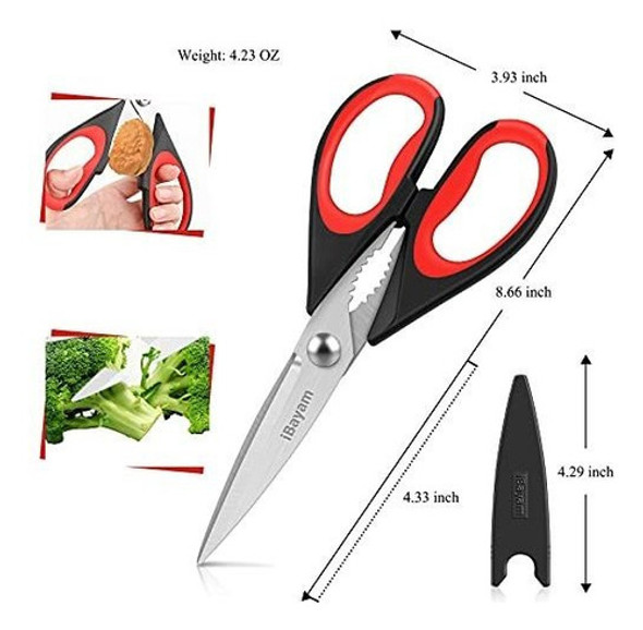 Tijeras Ibayan Para Cocina De Acero Paquete De 2 Unidades 1