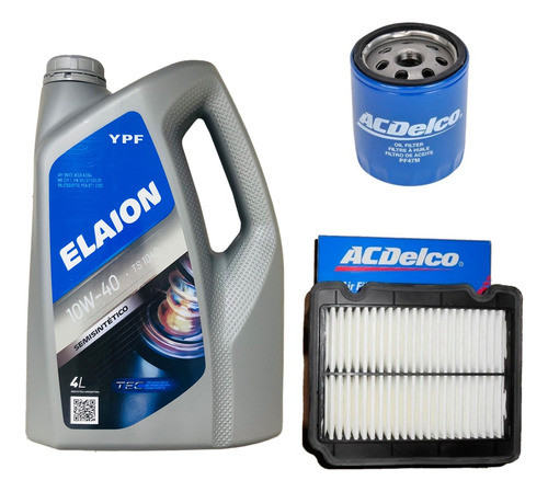 Kit 2 Filtros + Semi Sintetico Ac Delco Chevrolet Aveo 2013 0