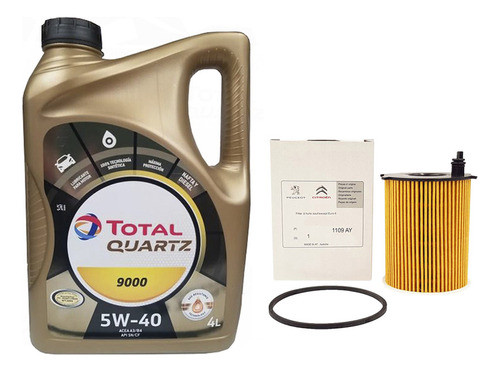 Filtro + Aceite Total 9000 Citroen Berlingo 16 Hdi 8v 2017 0