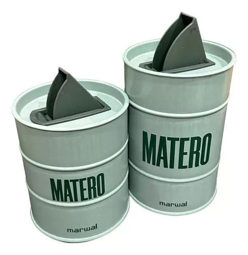 Set Matero Latas Azucarera Yerbera Verde 1