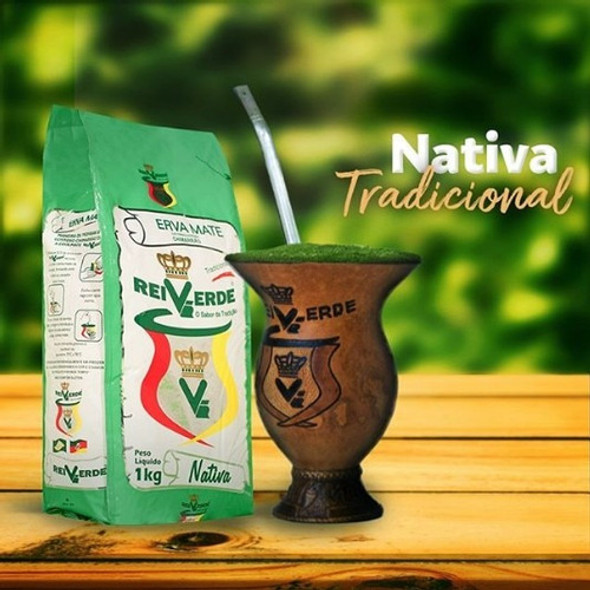 Yerba Mate Rei Verde Tradicional Vácuo 1 Kg Chimarrão Gaúcho 1
