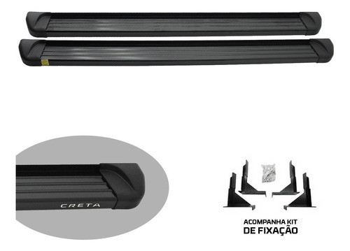 Estribo Track Plataforma Alumínio Preto Creta 2022 2023 2024 1